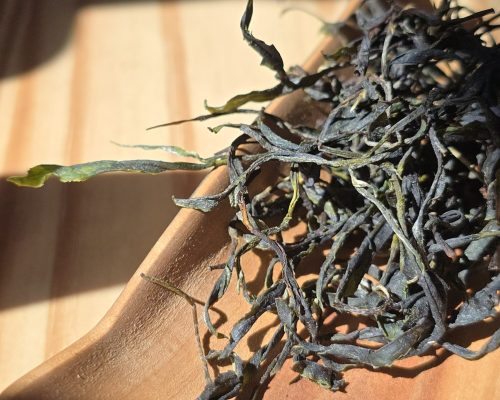 large green tea leaves